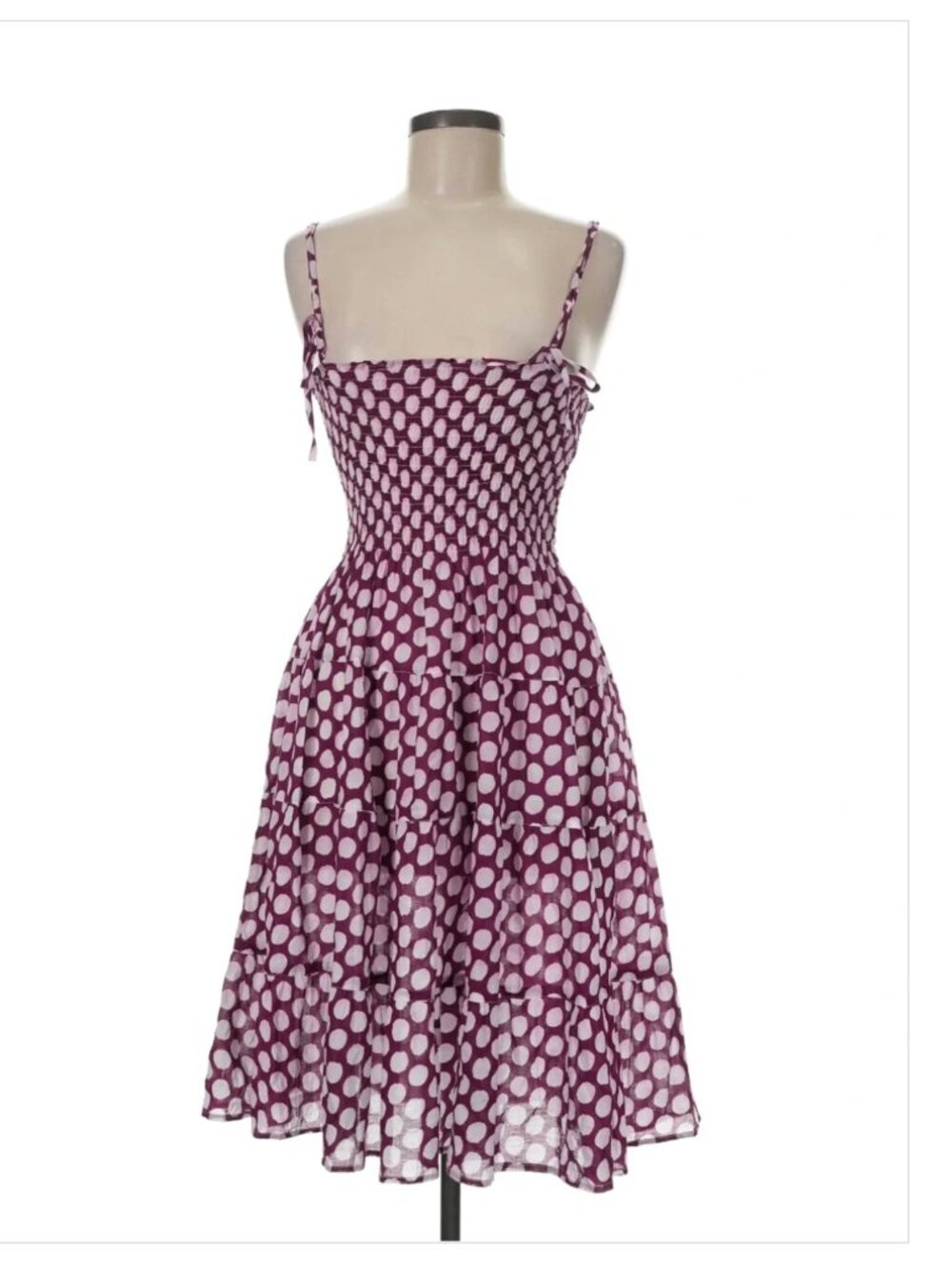 Samantha Sung Polka Dot Cotton Dress Sz M